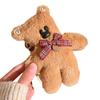 Charming Plush Pendant Keychain: Little Bear & KT Cat Duo