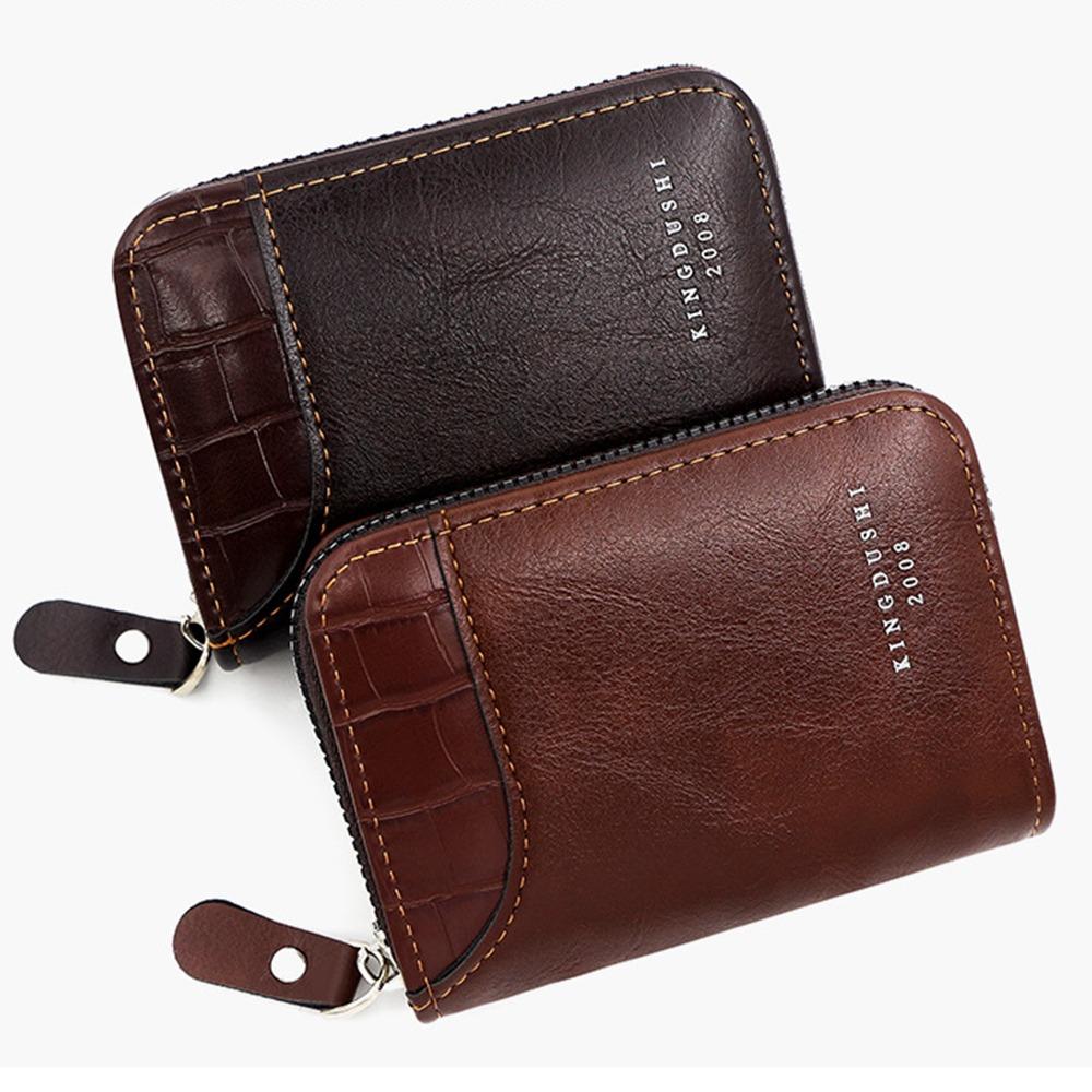 11 Card Slots PU Card Holder Vintage Men Short Wallet Male Coin Purse Business