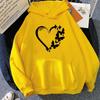 Love and Butterfly Pattern Hoodie Autumn Winter Women Casual Fashion Hip Hop Street Hoodies Simple Fleece O-Neck Sweatshirts