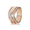 New 925 Silver Sparkling Bow Double Hearted Zircon Ring for Women DIY High Quality Wedding Jewelry Gifts