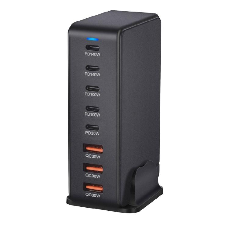 600W USB C Fast Charging Station 8 Port Power Adapter with 5 USB C and 3 USB A for Efficient Multi Device Charging