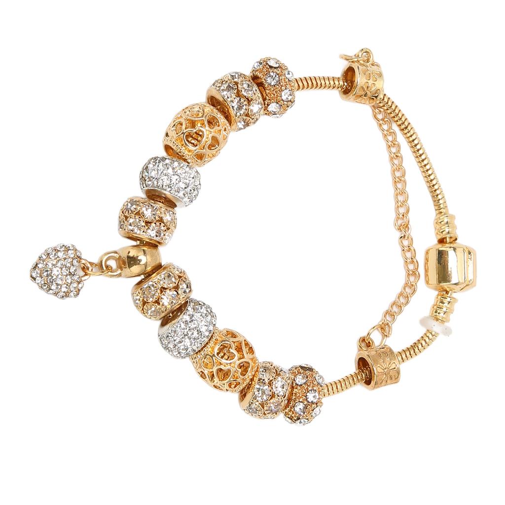 Women Bracelet Diamond Alloy Diamond Fashion Simple Charm Hollow Jewelry Girls Mom Lady Gift
