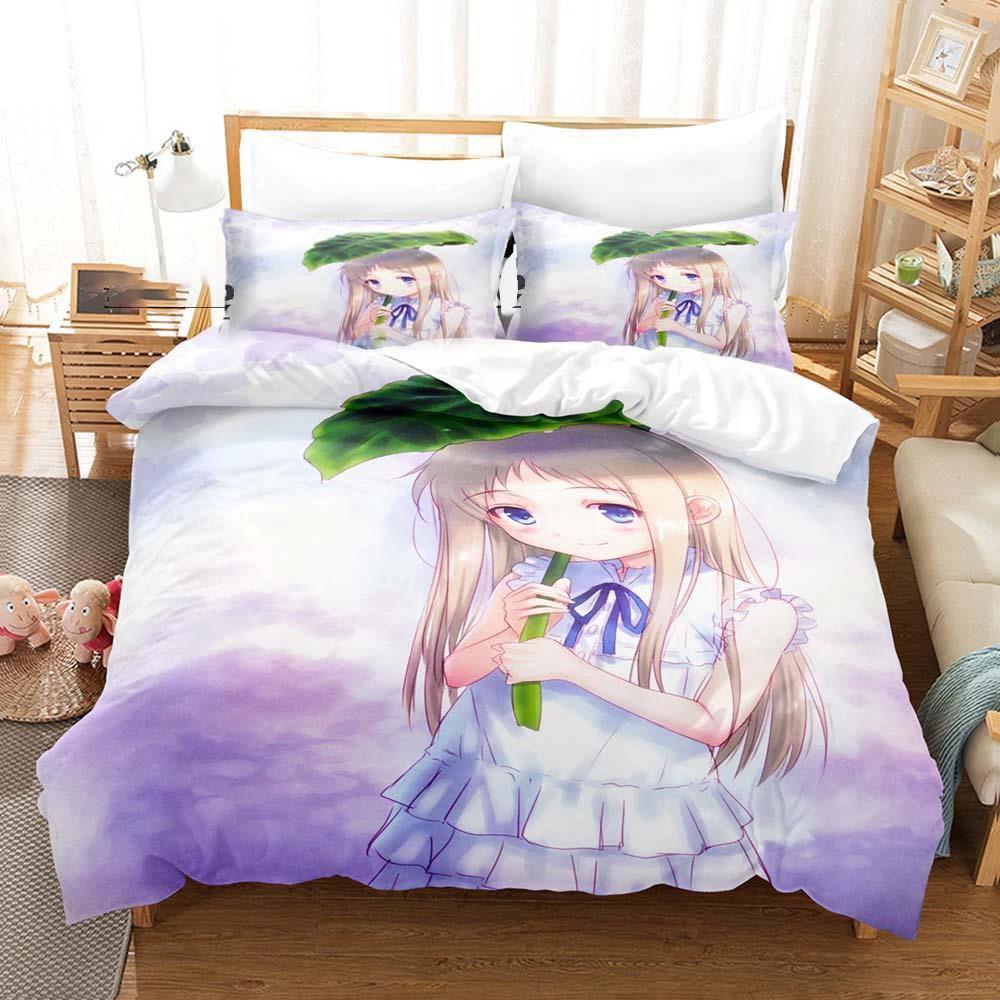Kawaii Girls Meiko Honma Bedding Set Duvet Cover Comforter Bed Set Quilt Cover Pillowcase King Queen Twin Size Boys Girl Adult