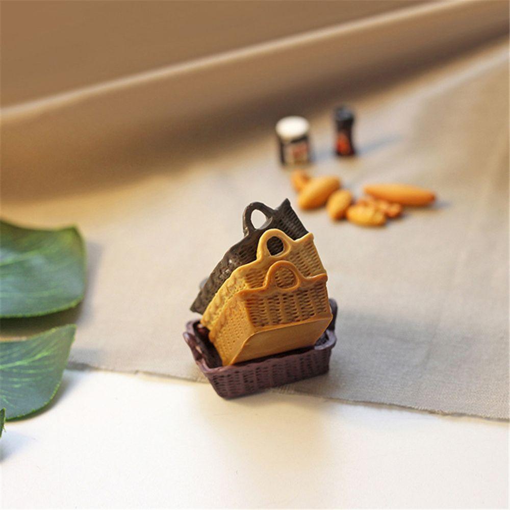 House Ornament Dollhouse Accessories Mini Food Storage Kitchen Tool Model Miniature Storage Basket