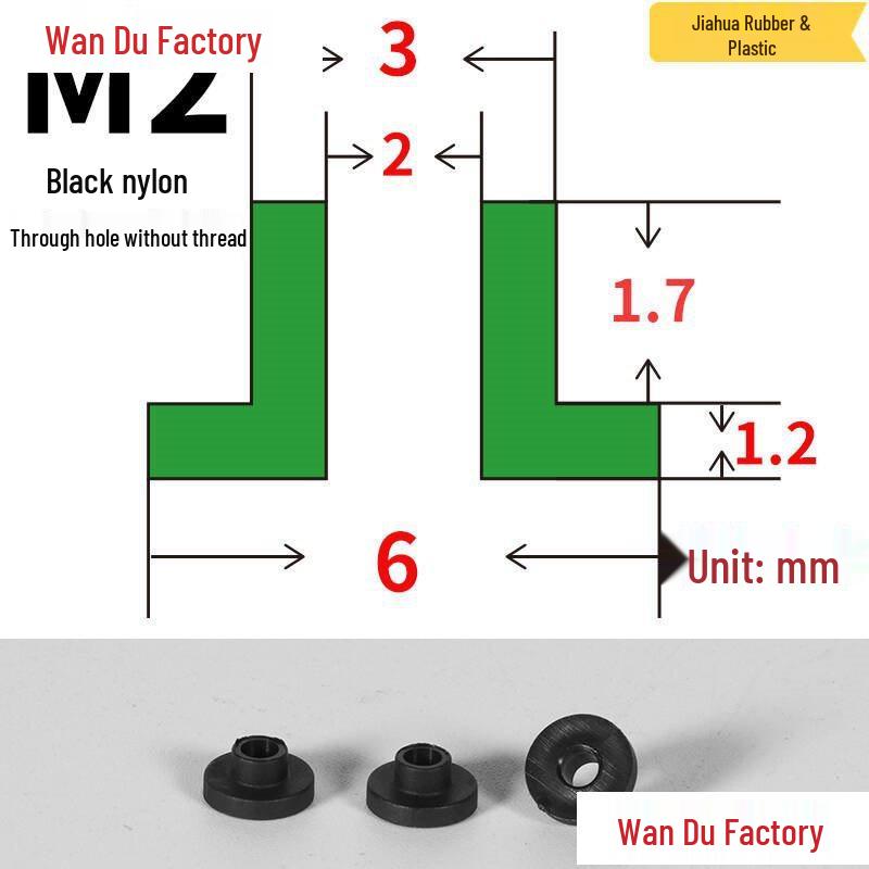 T-Shaped Nylon Insulating Bushing Spacer for M3-M35 Threads