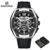 NAVIFORCE Original Quartz Watch for Men Luminous Pointer Calendar Chronograph Silica Strap 30m Waterproof Outdoor Multifunctional Men's Watch NF8063