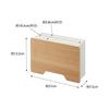 Yamazaki Jitsugyo 6067 Magnetic Mask Holder Natural Approx. W21 x D7.5 x H13.5cm RIN Entrance Mask Storage Hook Included