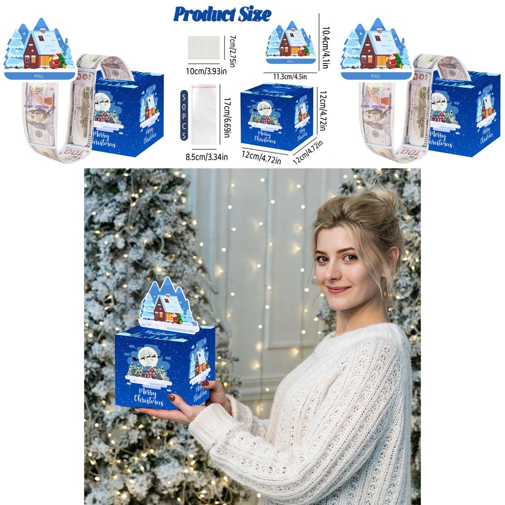 Christmas Snow House Gift Box For Festive Party Decor And Holiday Atmosphere Enhancer