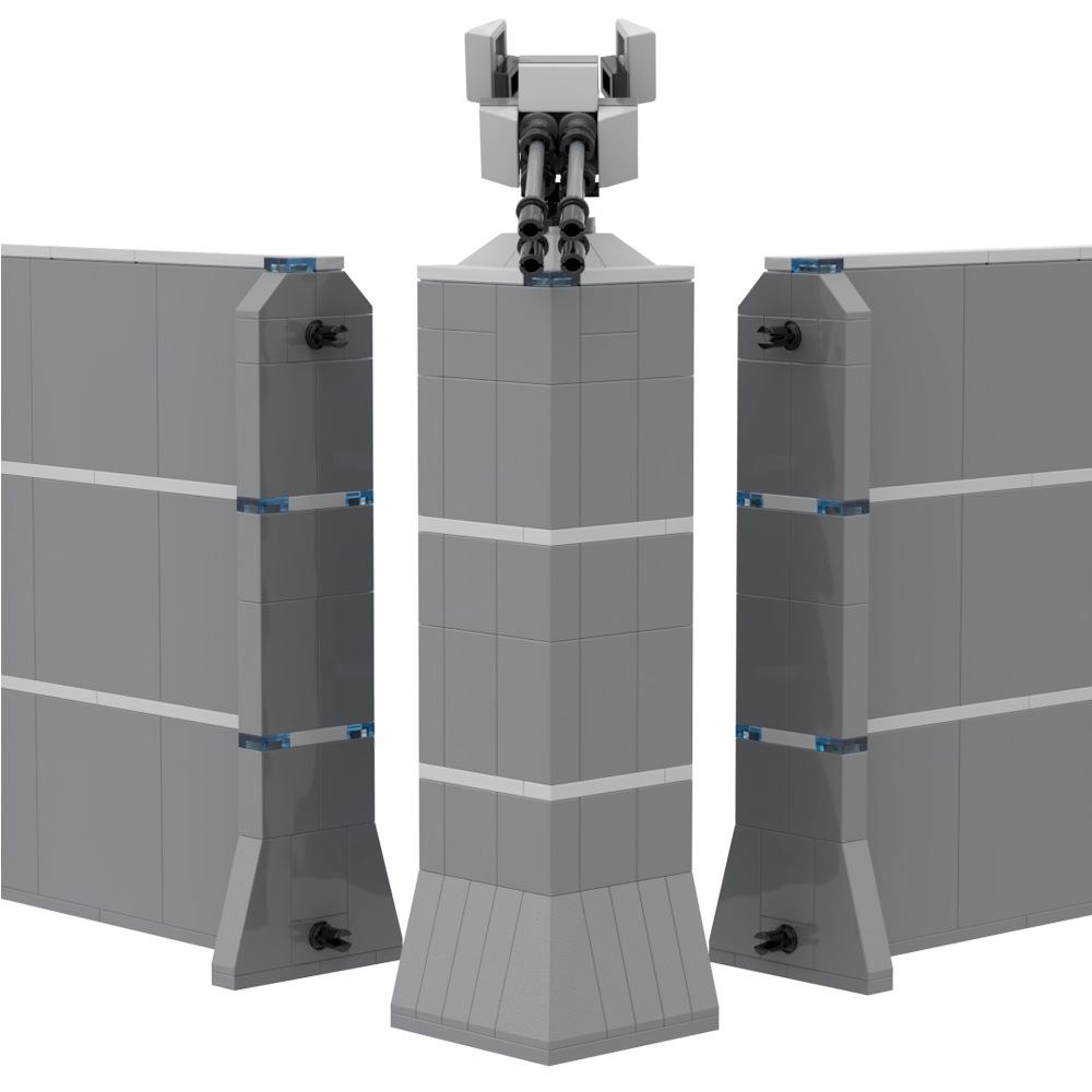 Actual/Ecran Luminos/Metalic Bază de Război Facility Model de Perete Cărămizi de Construcție Seria Militară Ansamblu Perete de Împrejmuire Jucărie Cărămizi Cadouri