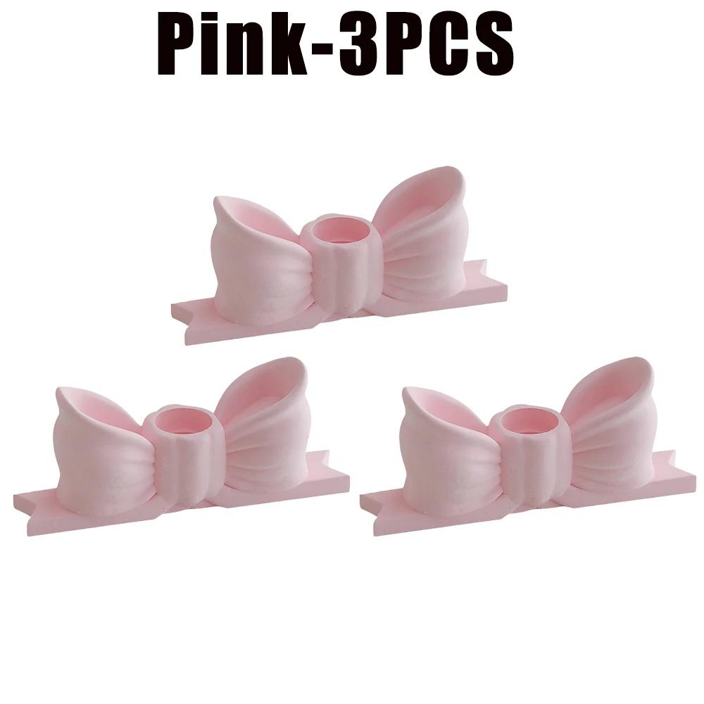 Candlestick Candle Holder Gypsum Bow Candles Candelabra Home Decorative Candle Wedding Dinning Birthday Gift Party Home Props