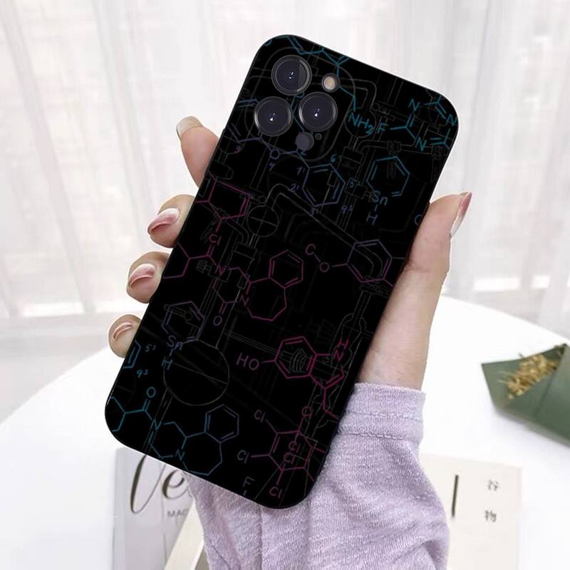 Science Chemistry Formulas Phone Case Silicone Soft For iphone 14 13 12 11 Pro Mini XS MAX 8 7 6 Plus X 2020 XR Shell