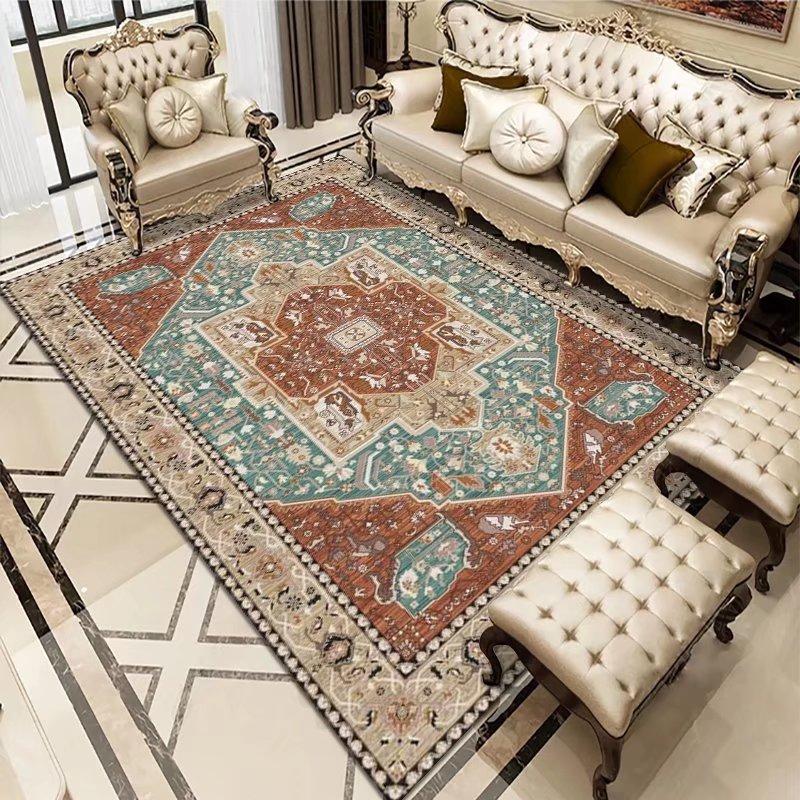 Retro Living Room Carpets Home Decor Bohemian Fashion Luxury Atmosphere Floral Abstract IG Soft Large Area Bedroom Polyester Rug