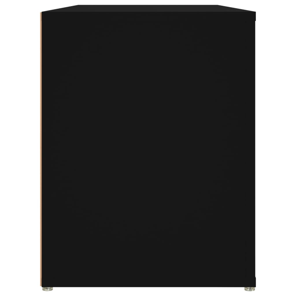 Vidaxl Półka Na Buty, Czarna, 100X35X45 Cm, Materiał Drewnopochodny