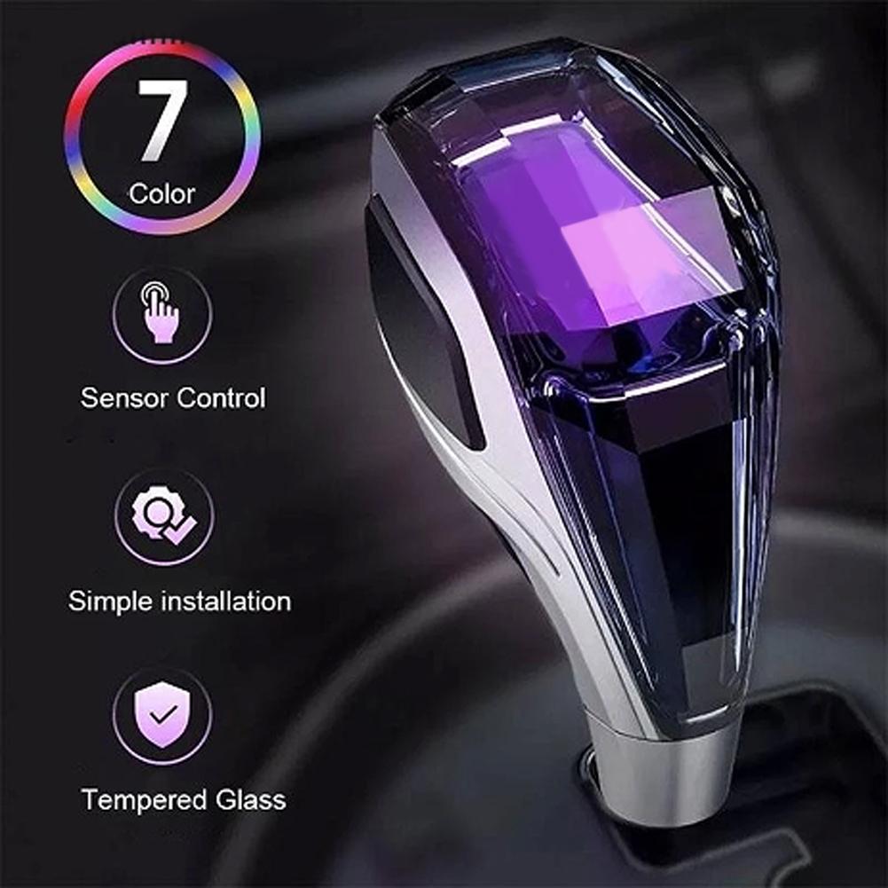 Krystalové rukojeti aktivované dotykem se 7 barvami světla Řadicí páka Crystal Crystal Automatická řadicí páka Kompatibilní s většinou automobilů