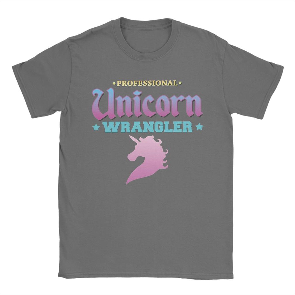 Professional Unicorn Wrangler T Shirt Summer  Cotton T Shirts For Mens Printed Tee Shirt ShortSleeve Y2K Basic Top Tees