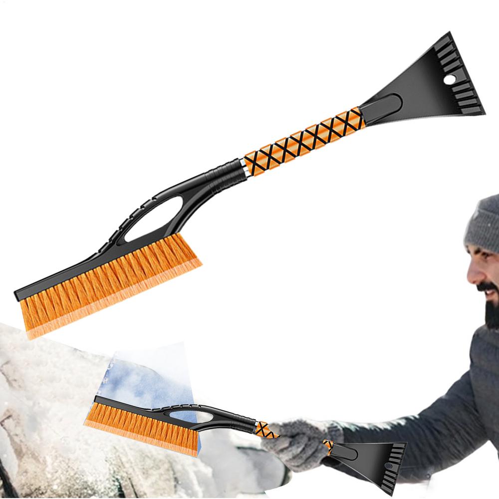 Snow Brush And Ice Scraper Extendable Cleaning Tool Snow Removal Brush With 360 Degree Pivoting Head For Vehicle SUV Truck