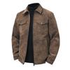 PU Jacket Men's Casual Jacket Retro American PU Leather Jacket Lapel Loose Jacket