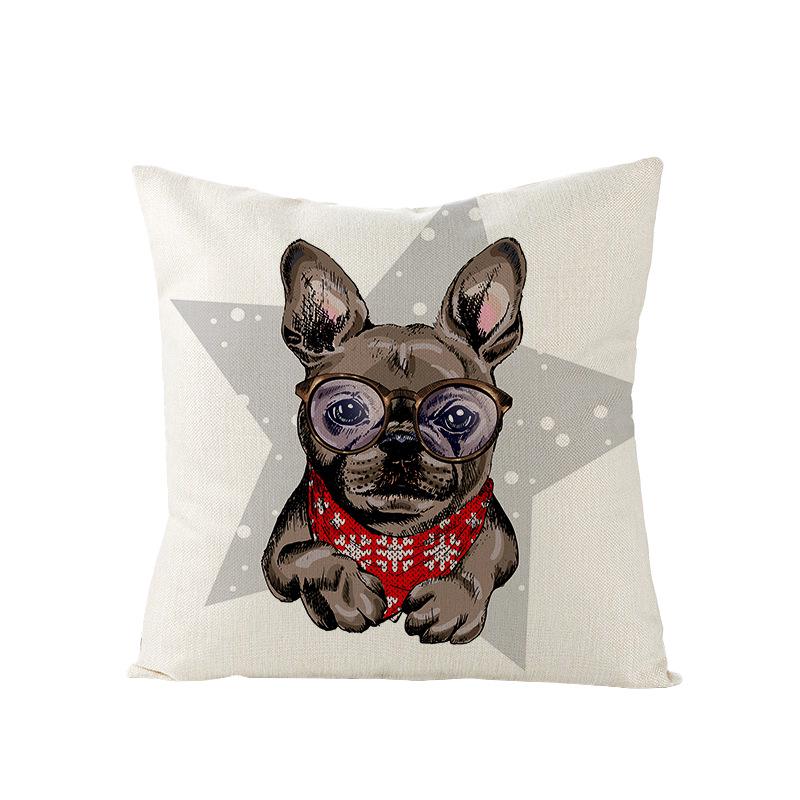 Nordic Polyester Pillow Cover New Christmas Cushion Cover Cartoon Print Series Pillow Cover Home