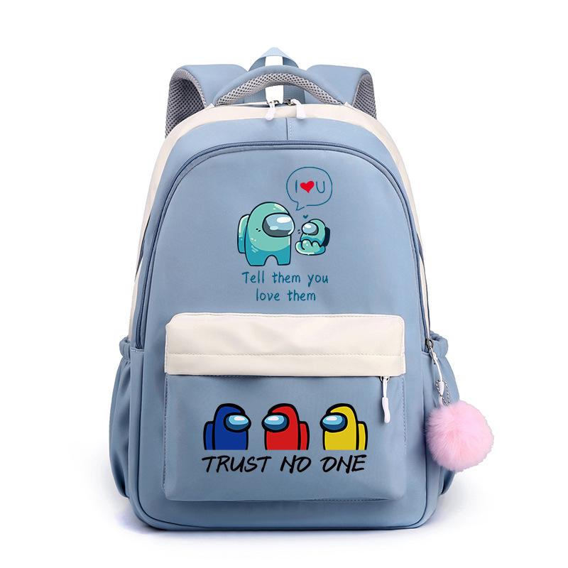 School bag backpack five Wu backpack candy color large capacity student school bag stationery