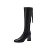 Long tube boots women's 2026 new autumn and winter leather sexy high-heeled knight boots women's shoes