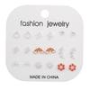 Versatile geometric love stud earrings set, women's high sense 9-piece set, European and American new ins exquisite fashion earrings