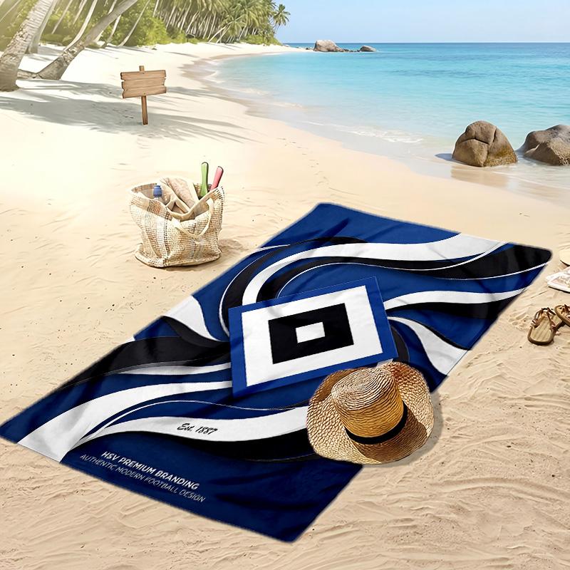 Asciugamano da Spiaggia con Stampa Calcio Hamburger SV, Asciugamano Grande Morbido ad Asciugatura Rapida per Spiaggia Campeggio Nuoto