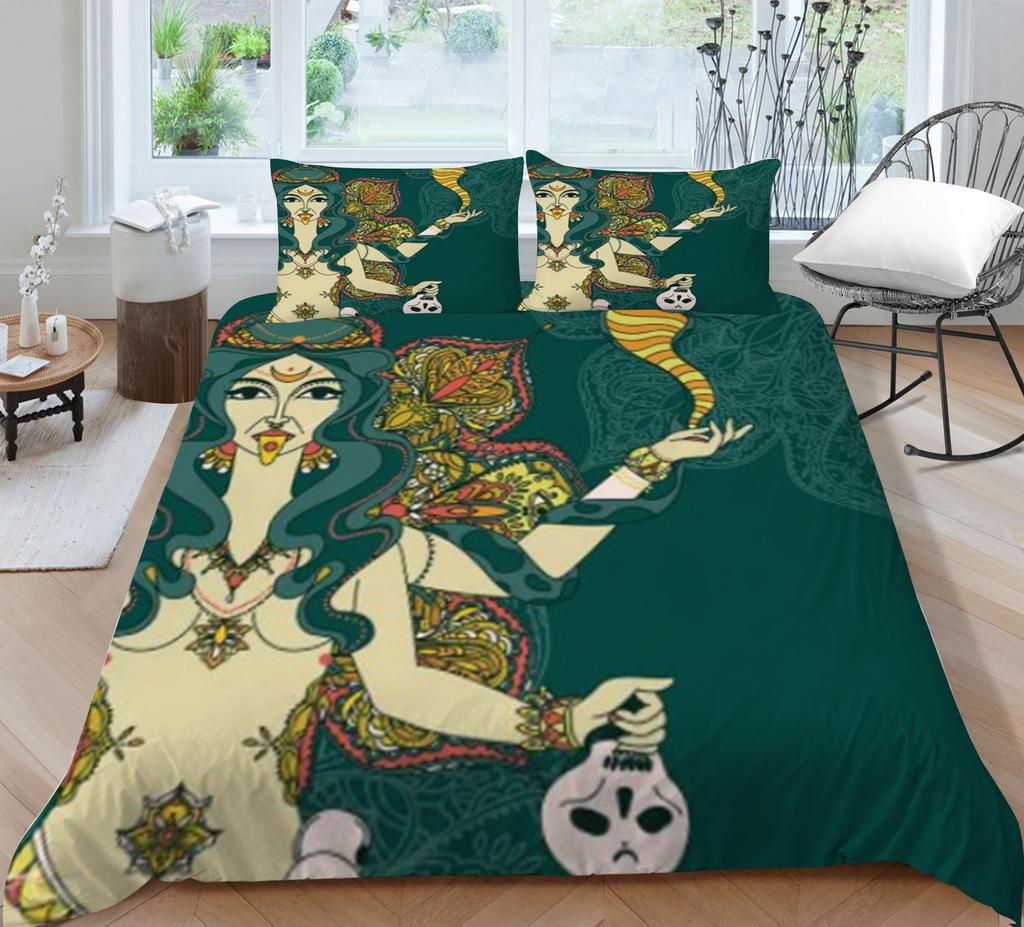 Bohemian Style Duvet Cover Set Boho Bedding Cover Pillowcase Boho Home Bed Clothes Man Quilt Cover King Size Bed Clothes