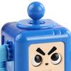 6-Side Stress Relief Cube Toy Multifunctional Anxiety Relief Cartoon Robot Sensory Cube with Spinning Arm Popping Button Joystick Toggle Switch
