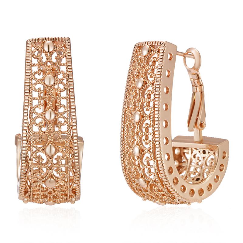 

Kinel, винтажные висячие серьги большого размера для женщин, розовое золото, свадебные ювелирные изделия, длинные висячие серьги розового золота