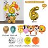 Cross-border Forest Animal Party Balloon Set: Aluminum Number Balloon Columns for Birthday Decor