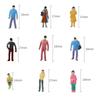 Colorful Plastic Miniature Figurine Models Set Of 100 In 1 To 200 Scale For Collectors