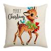 New Cute Deer Christmas Series Pillowcase Santa Claus Snowman Sofa Bedroom Pillowcase