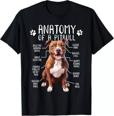 Grappig Anatomie Pitbull Hond Schattige Pittie Liefhebber Pit Bull T-shirt