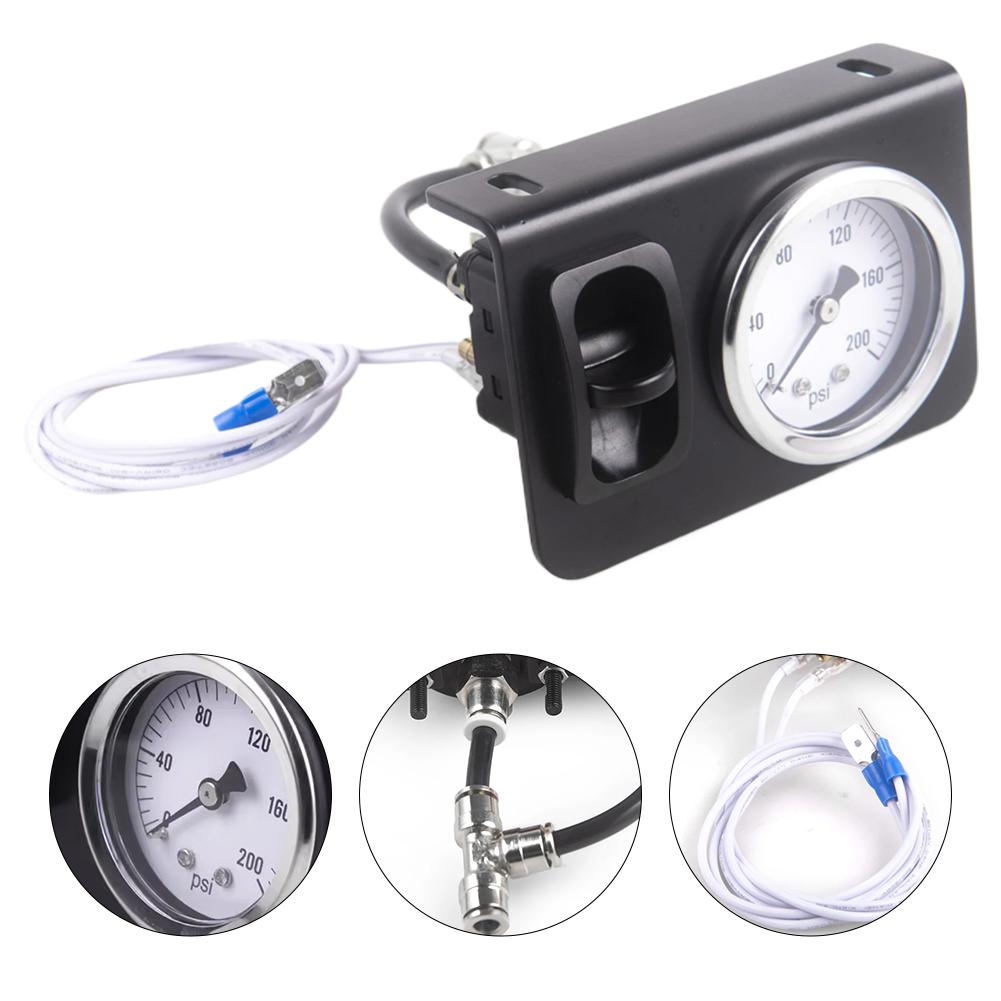Luftregelventil Manuelles Schiebeventil mit 200 PSI Manometer für LKW-Sitz & Luftfederung P6U0