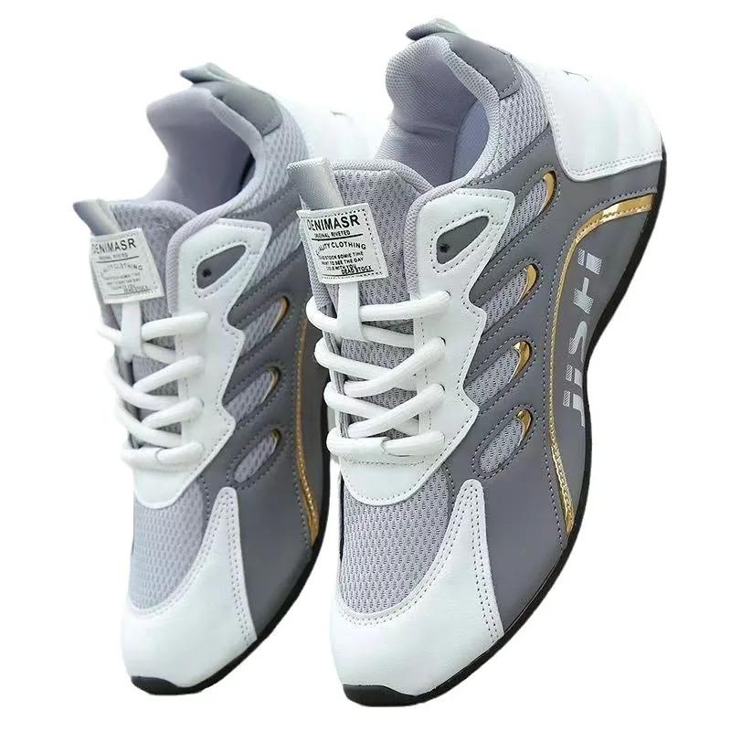 Mote Herresko 2025 Sommer Nye Sneakers for Menn Lett Komfort Unisex Lær Myk Plattform Vulkaniserte Sko