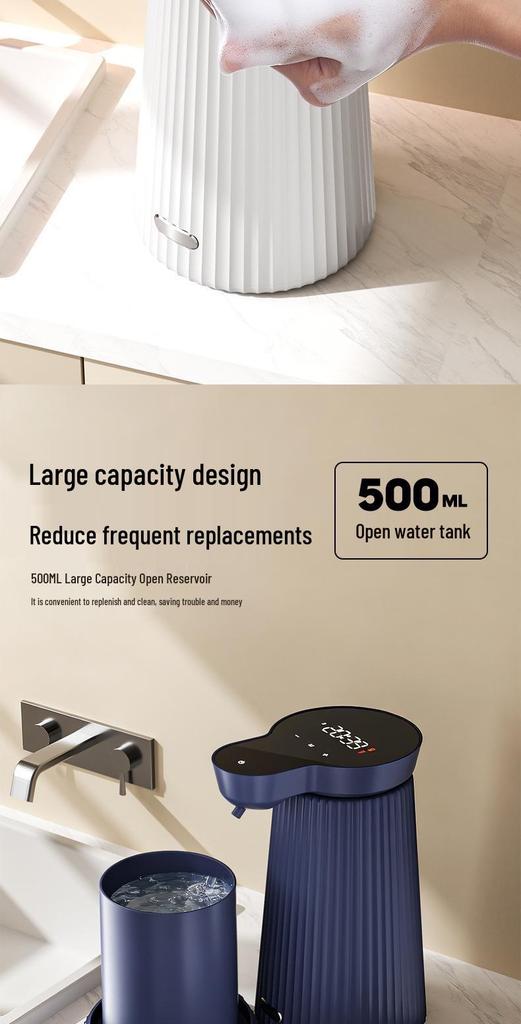Rechargeable Automatic Foaming Hand Sanitizer Dispenser for Kitchen Countertops