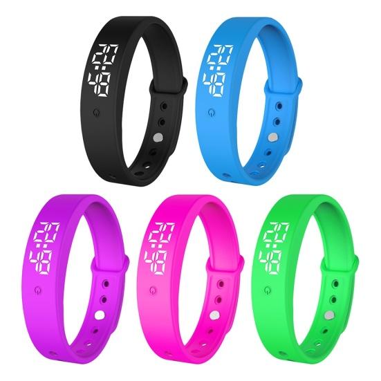 V9 Body Temperature Monitor Thermometer Vibration Alarm Wristband Smart Bracelet