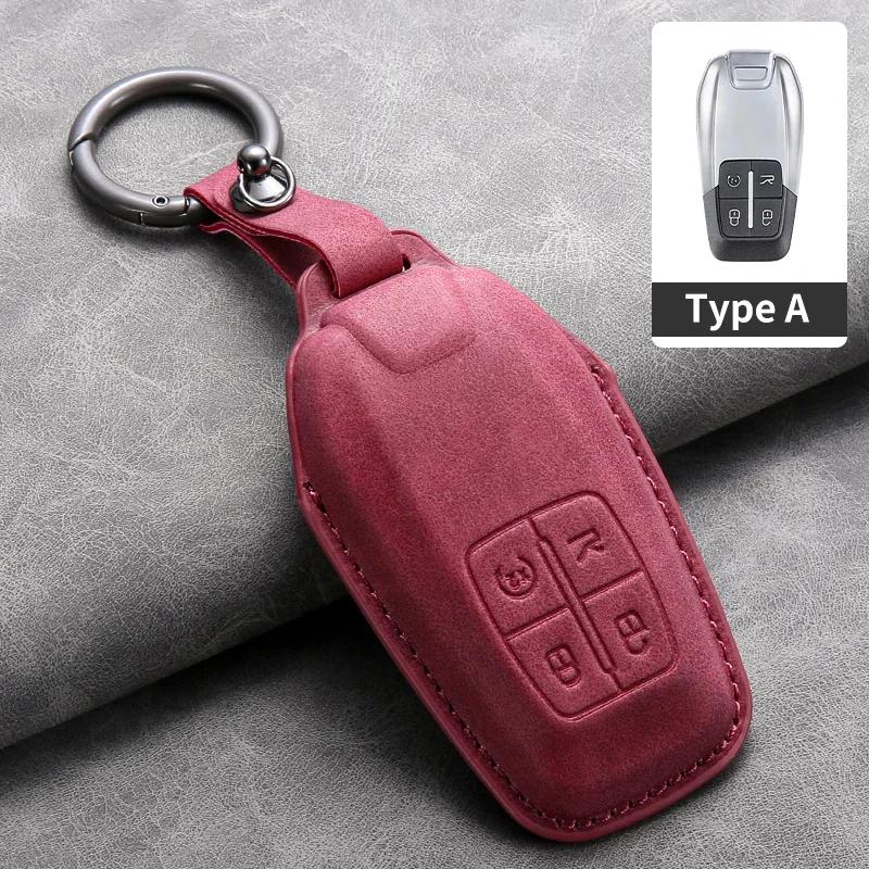 Car Key Case Cover For Ferrari F430 488 458 F12 Roma 812 F8 Leather Car Key Shell Accessories