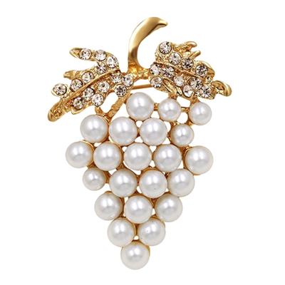 Grape Shape Women Brooch Pin Collar Lapel Badge