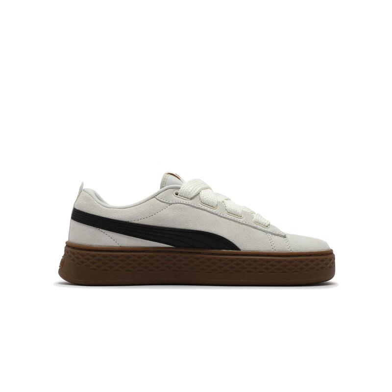 Puma Smash Platform Widelace Fashion Low-Top Sneakers Women sneakers Beige Black 404158-03
