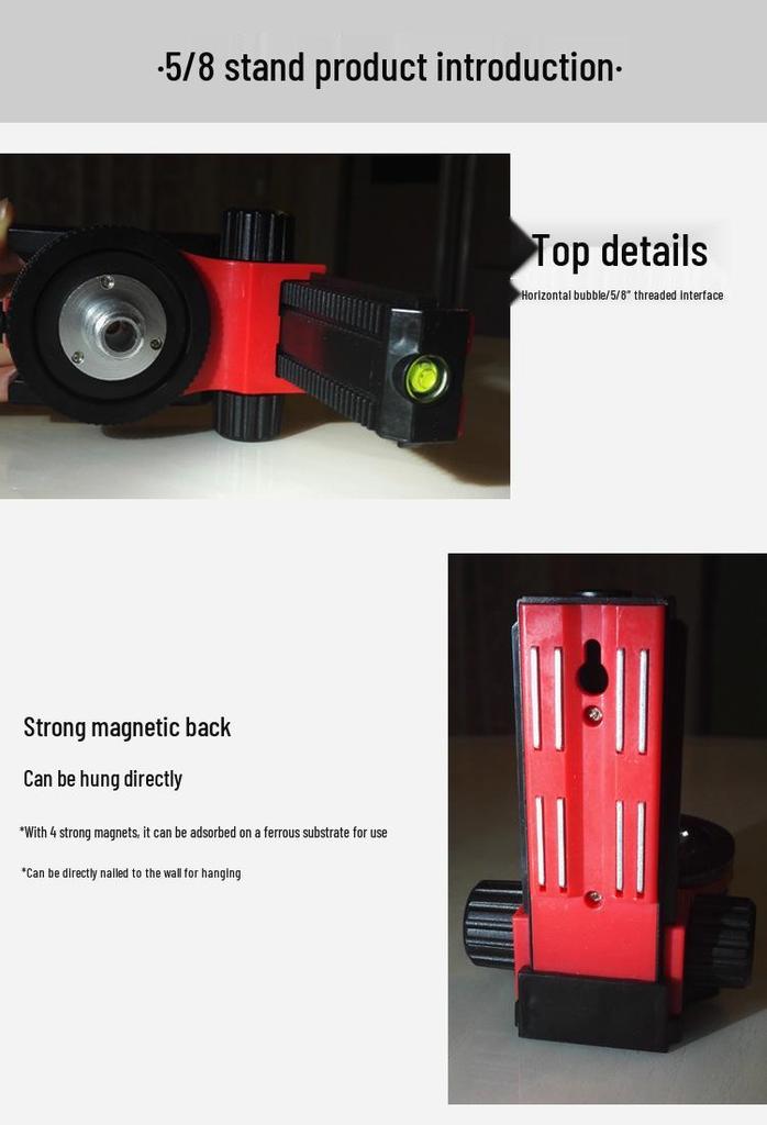 L-Shaped Magnetic Wall Mount with 5/8" Interface & Strong Magnet Adsorption