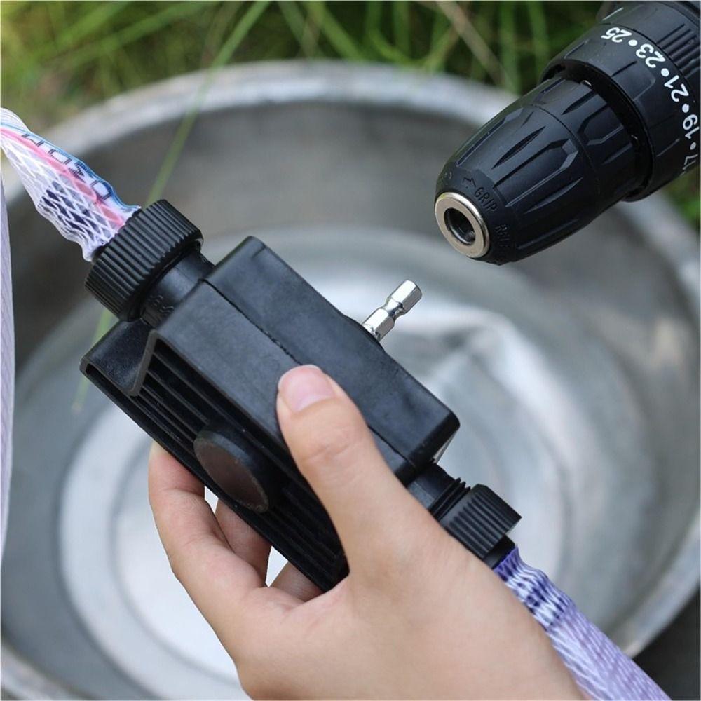 Mini Handheld Drill Pump Compact Portable Electric Water Transfer Tool 8mm Shank Hose Clamps Self Priming Transfer Pump