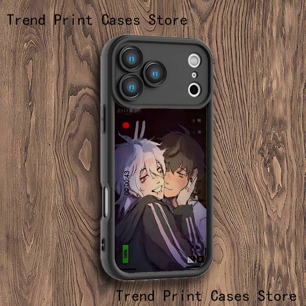 

Nagito Hajime Komahina Phone Case For iPhone 17,16,15,14,13,12,11,Pro,Max,Plus,X,XS,SE4,E,Mini Black Thickened border Case iPhone 12 Pro