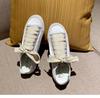 Satin White Flats Shoes Comfortable And Breathable Women New Fashion Canvas Casual Sneakers For Women's Shoes