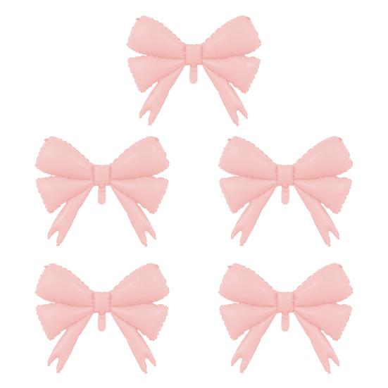 5 Pcs Bow Balloons Large Bowtie Foil Balloon for Bow Theme Birthday Party Wedding Baby Shower Mouse Party Supplies