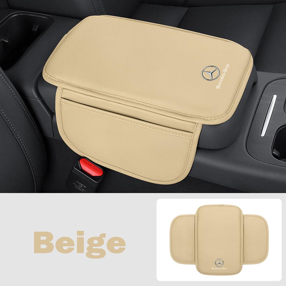 WSGWP1 Hot 2026 New For Benz Leather Car Armrest Pad Auto Central Console Seat Box Mat Cushion Pillow Cover for Mercedes Benz AMG A C E