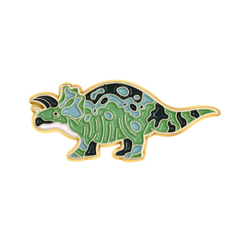 Dinosaur Enamel Pin Funny Brooch Cartoons Badge For Bags Jeans Hoodies Denim Lapel Pin Jewelry Kids Best Gift