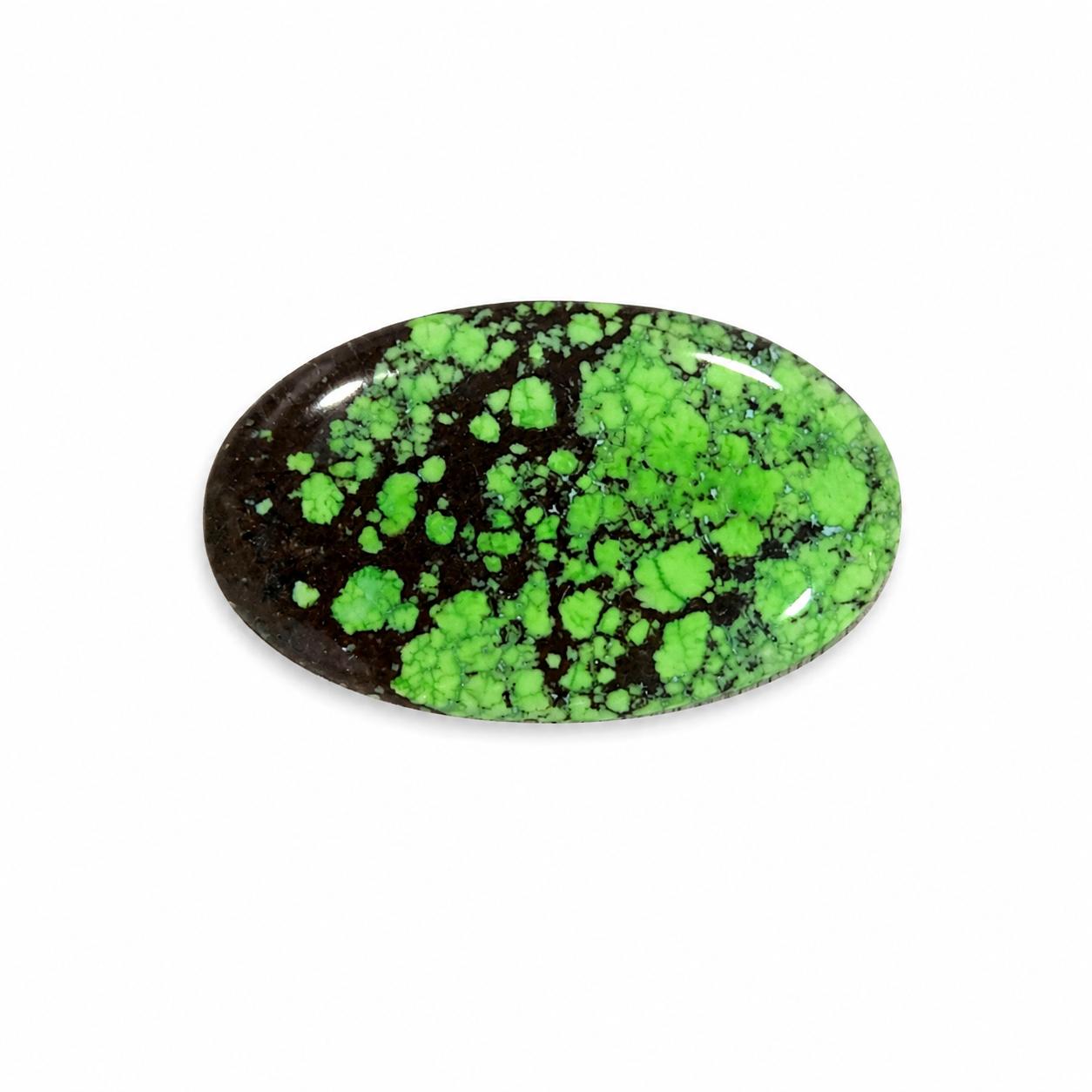 Green Turquoise Oval Cabochon | Natural Green Turquoise Gemstone | Loose Cabochon for Jewelry Making 26x45mm зелёный