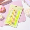 8Pcs Stationery Set with Pencils, Ballpoint Pens, Erasers and Pendants. 5 Styles Optional for Writing and Decorating.