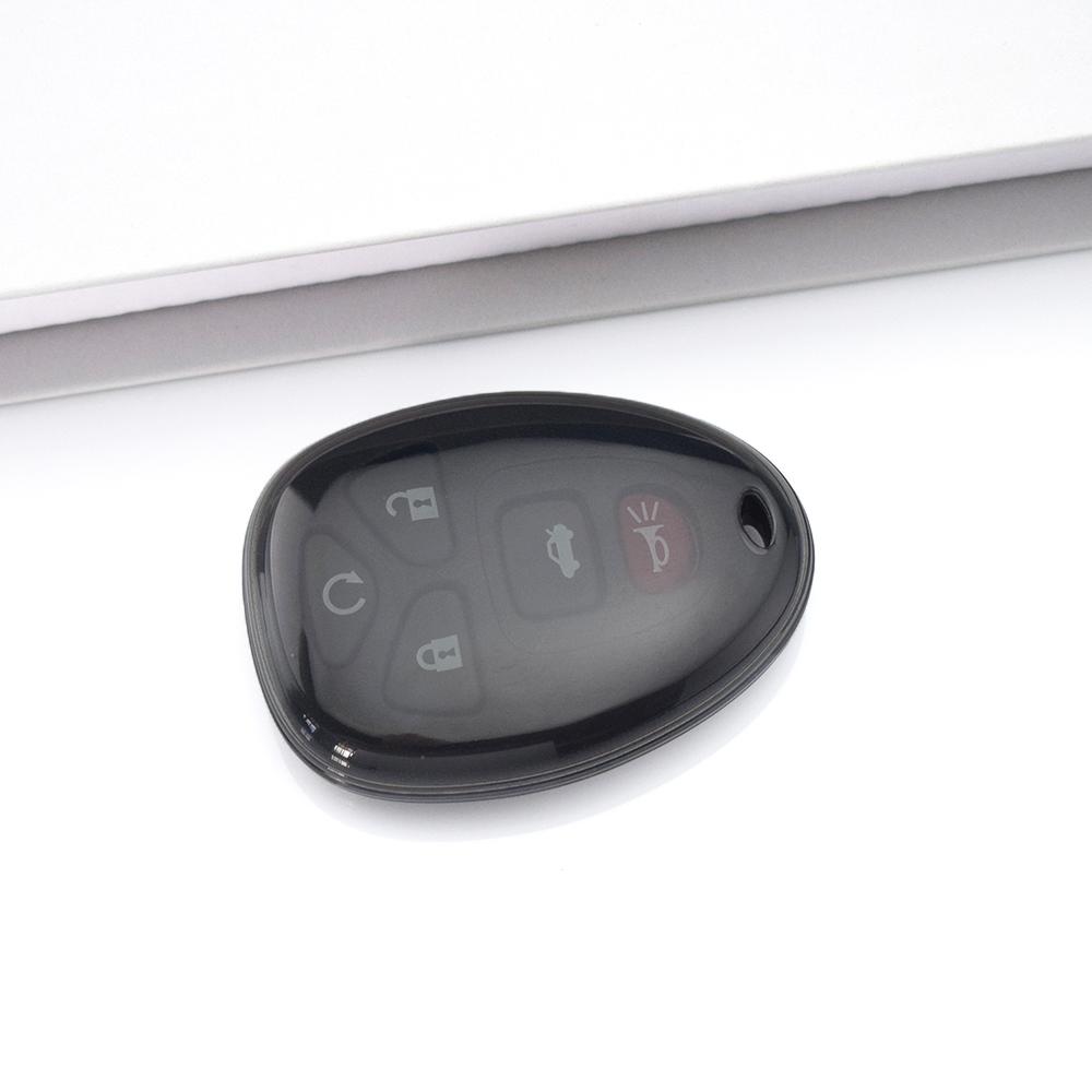 

Прозрачный ТПУ чехол-брелок для ключа автомобиля, защитная крышка для Cadillac Escalade, для Chevrolet Tahoe Suburban, для GMC Yukon, аксессуары прозрачный черный